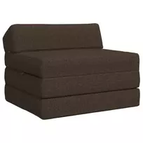 Sulankstomas Sofos Lova Taupe 200 x 70 x 10 cm Audinys