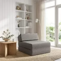 Sulankstomas Sofos Lova Šviesiai pilka 60 x 70 x 41 cm Audinys