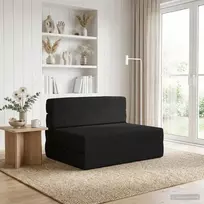 Sulankstomas Sofos Lova Juoda 70 x 72 x 60 cm Audinys