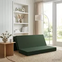 Sulankstomas Sofos Lova 180 x 67 x 45 cm Tamsiai žalia