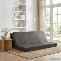 Sulankstomas Sofos Lova 180 x 67 x 45 cm Tamsiai pilka