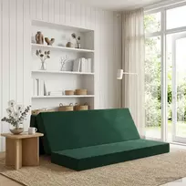Sulankstomas Sofos Lova 180 x 67 x 45 cm Tamsiai žalia