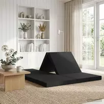 Sulankstomas Sofos Lova 140 x 67 x 45 cm Juoda