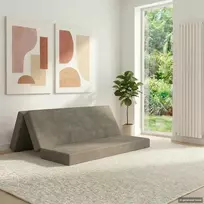 Sulankstomas Sofos Lova 160 x 67 x 45 cm Šviesiai pilka