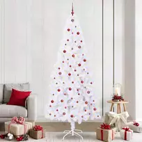 Dirbtinė Kalėdų eglutė su 300 LED Balta 240 cm PVC ir Plienas