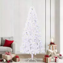 Dirbtinė Kalėdų eglutė su 300 LED Balta 240 cm PVC ir Plienas
