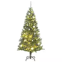Dirbtinė Kalėdų eglutė su 300 LED/žaisliukais ir sniegu, 240cm