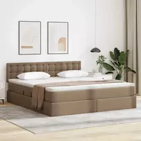 Lova su daiktų laikymo vieta ir čiužiniu Kapučino 160 x 200 cm