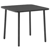 Sodo stalas, tamsiai pilkas, 80x80x72cm, plienas