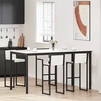 Baro stalas Balta 200 x 100 x 105 cm Kietos pušies mediena