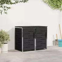 Atliekų dėžės saugojimas Juoda 138 x 77,5 x 112,5 cm