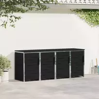 Atliekų dėžės saugojimas Juoda 276 x 77,5 x 112,5 cm