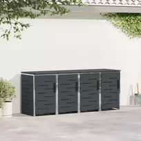 Atliekų dėžės saugojimas Antracito 276 x 77,5 x 112,5 cm