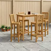 Lauko baro rinkinys 5 pcs Neapdorotas Kieto teka medžio