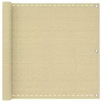 Balkono Ekranas Smėlio 90 x 1200 cm HDPE ir aliuminis