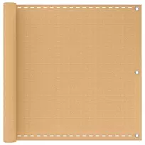 Balkono Ekranas Smėlio 90 x 400 cm HDPE ir aliuminis
