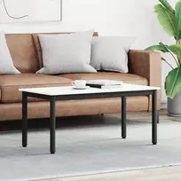 Kavos staliukas Balta 100 x 50 x 45 cm Kietos pušies mediena