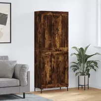 Komoda, dūminio ąžuolo spalvos, 69,5x34x180cm, apdirbta mediena