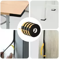 Savigautinė putų juosta 4 pcs Juoda 40mm x 5m CR putplastis