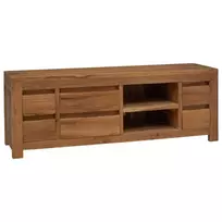 TV spintelė 110 x 30 x 40 cm Natūrali Kieto teka medžio