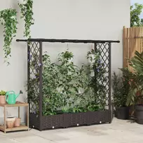 Pakeltas lovas su trelėmis ir stogu Ruda 164 x 40 x 123 cm PP