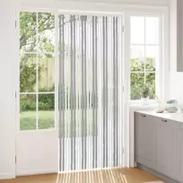Vabzdžių Užuolaida iš Chenille Pilka ir balta 100 x 230 cm