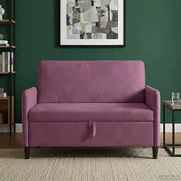 Sofa su saugojimo vieta Violetinė 122 x 78 x 87 cm Poliesteris