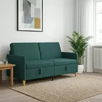 Sofa su saugojimo vieta Tamsiai žalia 172 x 78 x 87 cm
