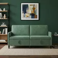 Sofa su saugojimo vieta Jūrinė žalia 172 x 78 x 87 cm