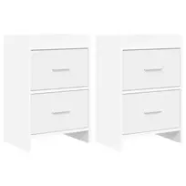 Naktiniai staliukai 2 pcs Balta 40 x 30 x 60 cm