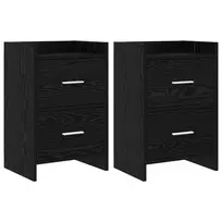 Naktiniai staliukai 2 pcs Juodojo ąžuolo 40 x 30 x 60 cm