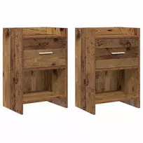 Naktiniai staliukai 2 pcs Sendintos medienos 40 x 30 x 60 cm