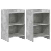 Naktiniai staliukai 2 pcs Betono pilka 40 x 30 x 60 cm