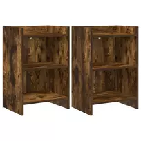 Naktiniai staliukai 2 pcs Dūminio ąžuolo 40 x 30 x 60 cm