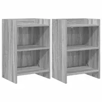 Naktiniai staliukai 2 pcs Pilka Sonoma 40 x 30 x 60 cm