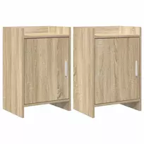 Naktiniai staliukai 2 pcs Sonoma ąžuolas 40 x 30 x 60 cm