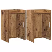 Naktiniai staliukai 2 pcs Sendintos medienos 40 x 30 x 60 cm