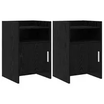 Naktiniai staliukai 2 pcs Juodojo ąžuolo 40 x 36 x 60 cm