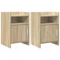 Naktiniai staliukai 2 pcs Sonoma ąžuolas 40 x 36 x 60 cm