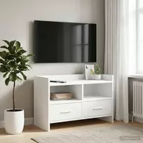 Televizoriaus spintelė 71,5 x 33 x 47 cm Balta Apdirbta mediena