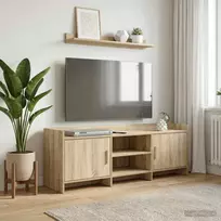 Televizoriaus spintelė 130 x 33 x 47 cm Sonoma ąžuolas
