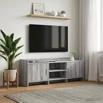 Televizoriaus spintelė 130 x 33 x 47 cm Pilka Sonoma