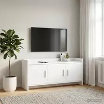 Televizoriaus spintelė 102 x 33 x 47 cm Balta Apdirbta mediena