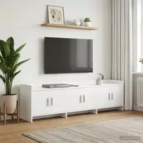 Televizoriaus spintelė 168 x 33 x 47 cm Balta Apdirbta mediena