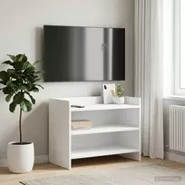 Televizoriaus spintelė 60 x 33 x 47 cm Balta Apdirbta mediena