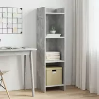 Knygų lentyna Betono pilka 30 x 30 x 111 cm Apdirbta mediena