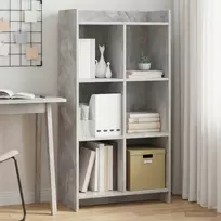 Knygų lentyna Betono pilka 59 x 30 x 111 cm Apdirbta mediena