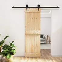 Slankios durys Natūrali ir juoda 70 x 210 cm