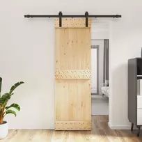 Slankios durys Natūrali ir juoda 70 x 210 cm
