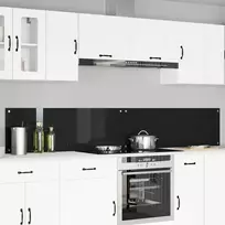 Virtuvės atbraila 2 pcs Juoda 120 x 40 cm grūdintas stiklas